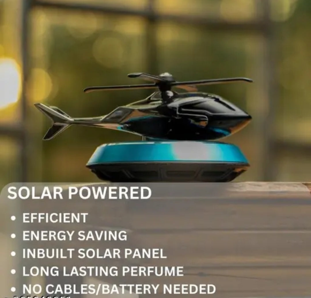 SOLAR HELICOPTER WITH PERFUME FOR CAR DASHBOARD
