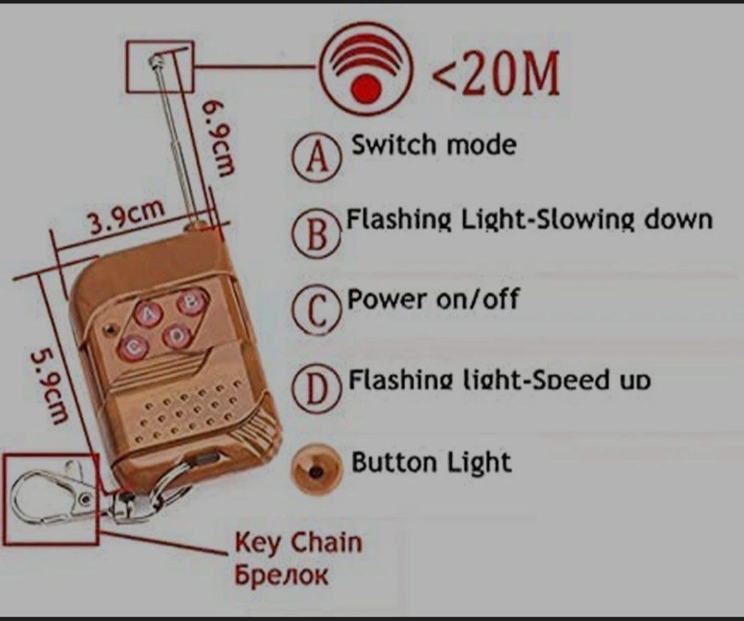 Police Flasher/ STROBE Red & Blue LIGHT FOR GRILL WITH DIFFERENT RUNNING MODES