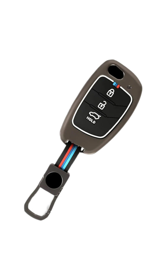 Zinc Alloy Key case for Hyundai Smart Key suitable for with Hyundai i20, Creta, Venue, Tucson,Alcazar, Verna,Xcent , Aura,Elantra, 3 Button Flip Key .
