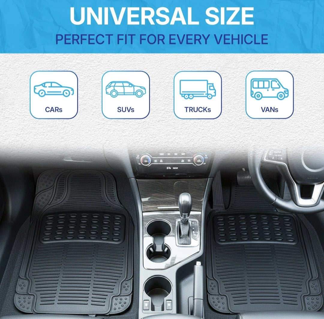 Universal All-Weather Car Floor Mats | Heavy-Duty Protection