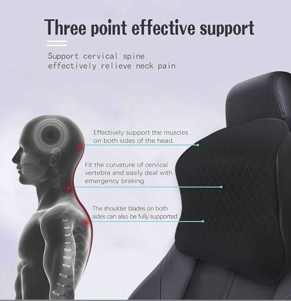 NineX Premium Memory Foam Car Neck Cushion (pack of 2 pieces)