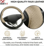SOFT X Premium Steering Wheel cover (Black+Grey)