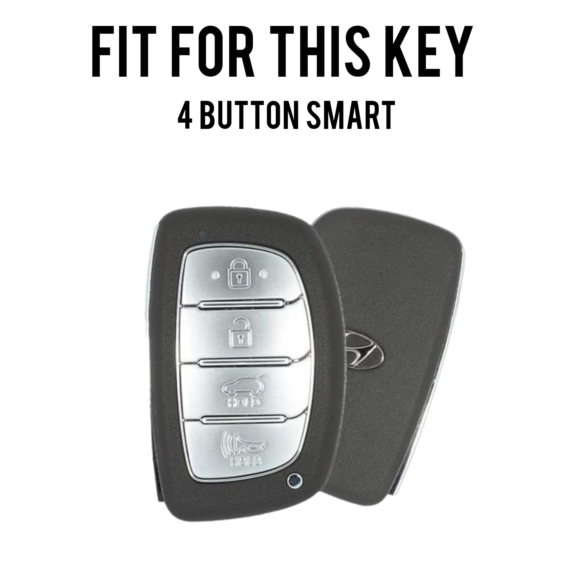 Zinc Alloy Key Cover Metal compatible with Grand i10 NIOS Asta, Venue, i20, Aura, Creta and many more | 4 Button Smart Key