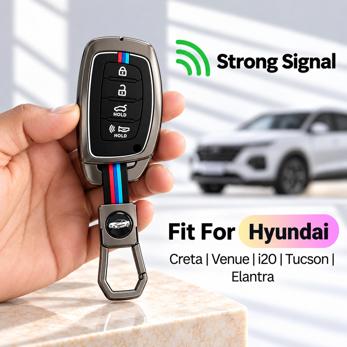 Keycover Hyundai 4 button Sensor