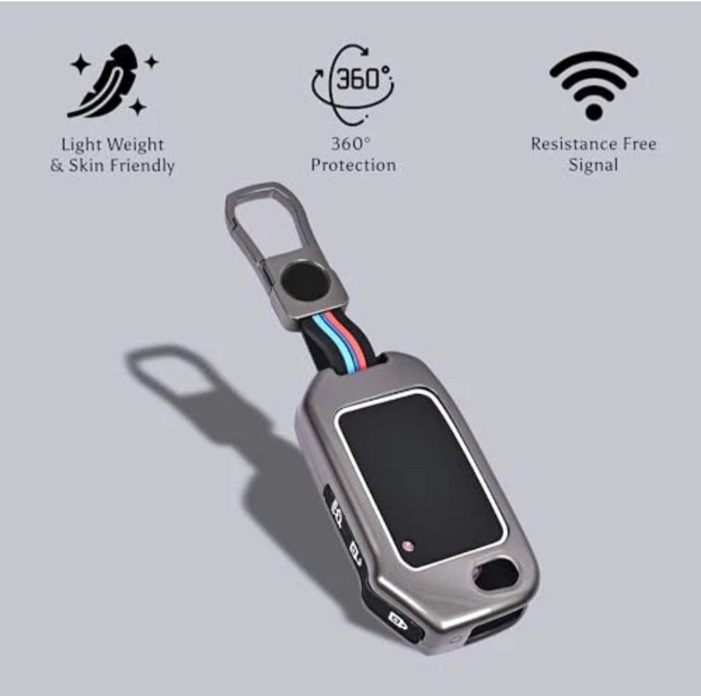 Zinc Alloy Key Cover for Kia Seltos,Sonet,Carrens,Carnival,Syros | flip key with 3 buttons