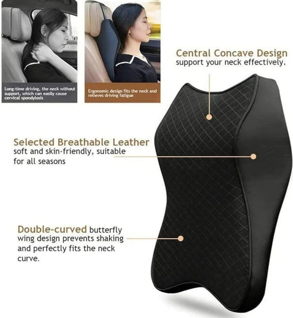 NineX Premium Memory Foam Car Neck Cushion (pack of 2 pieces)