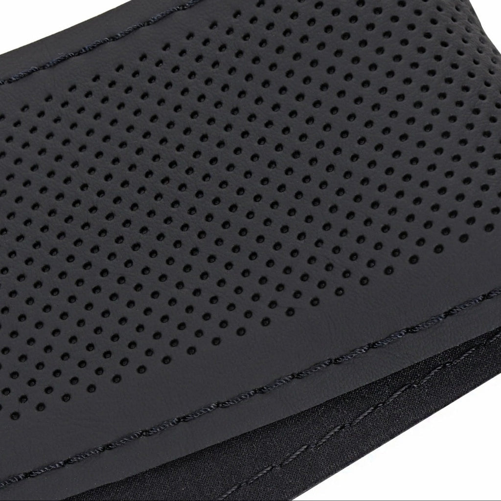 Premium Car Steering Wheel Cover [Black cover+Black stitching] Compatible with All Cars model