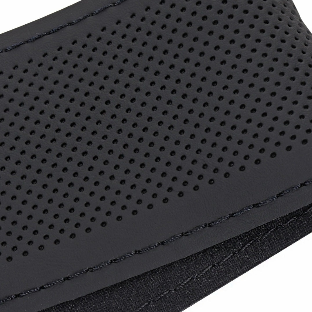 Premium Car Steering Wheel Cover [Black cover+Black stitching] Compatible with All Cars model