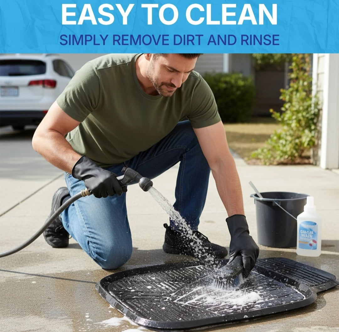 NineX Universal Anti-Slip PVC Car Floor Mats | Heavy-Duty All-Weather Protection