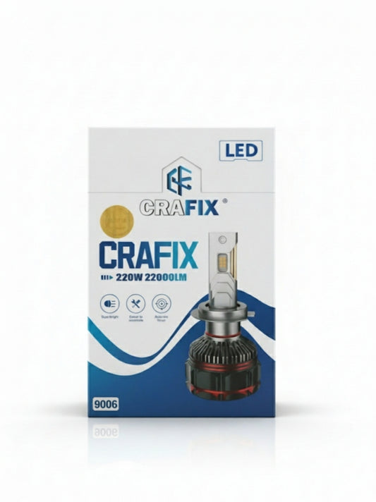 CRAFIX 9006 220W HEADLAMP LED WITH 1 YEAR GUARANTEE