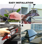 Car Shark Fin Antenna | Universal Roof Antenna Cover AM/FM Signal (BLACK)
