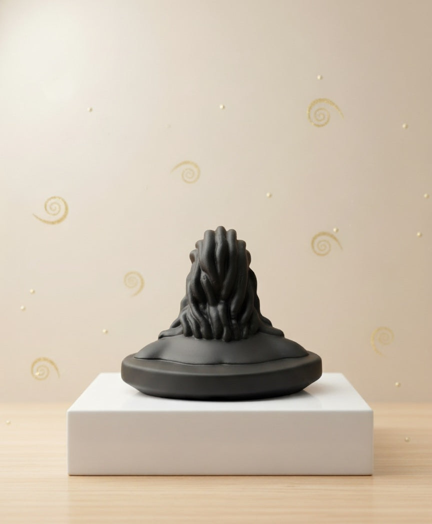 Adiyogi Shiva Idol with Gold Accents (size S)