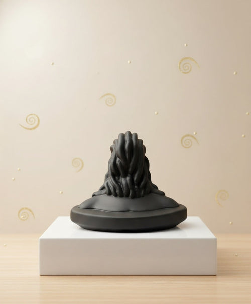 Adiyogi Shiva Idol with Gold Accents (size S)