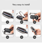 Zinc Alloy Key Cover for Kia Sonet,Seltos,Carens,Carnival Sensor key 4 buttons.