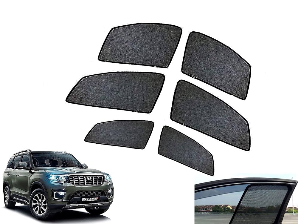 Car Half Sunshades ( SCORPIO-N 2022 onwards |set of 6)