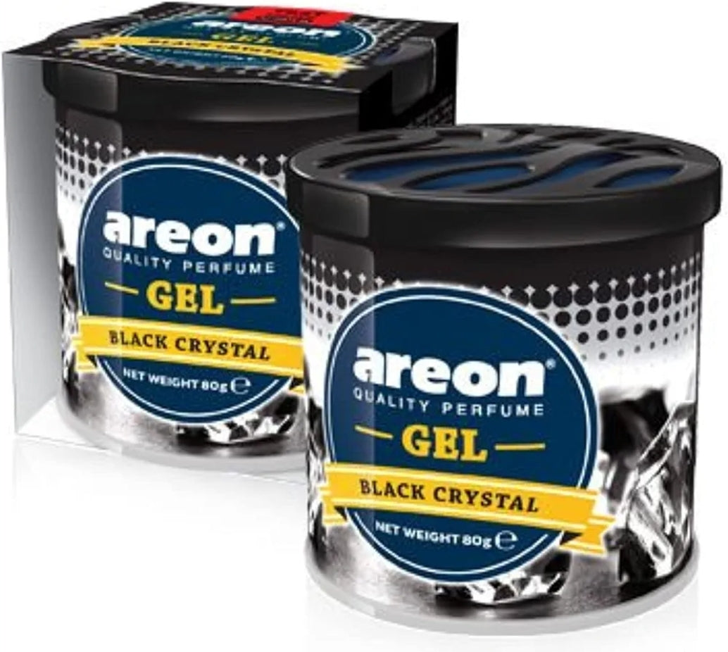 Areon Gel Black Crystal Airfreshner For Car  (80g×2) pack of 2