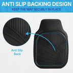 NineX Universal Anti-Slip PVC Car Floor Mats | Heavy-Duty All-Weather Protection