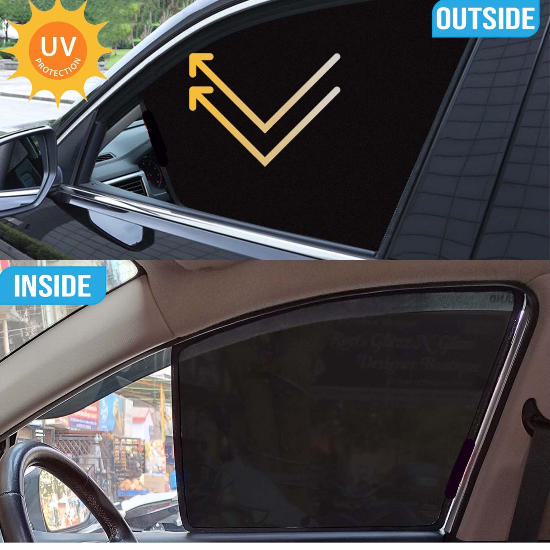 Volkswagen Vento|set of 4)Half Sunshades