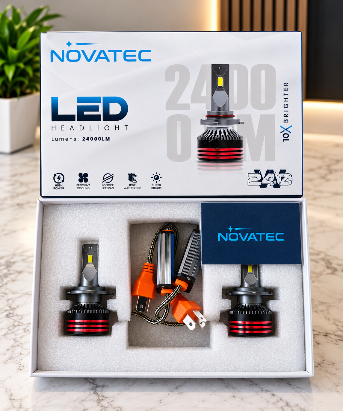 NOVATEC 240W Natural White LED(6000K) Bulb | 24000LM Ultra Bright | 1 Year Guarantee