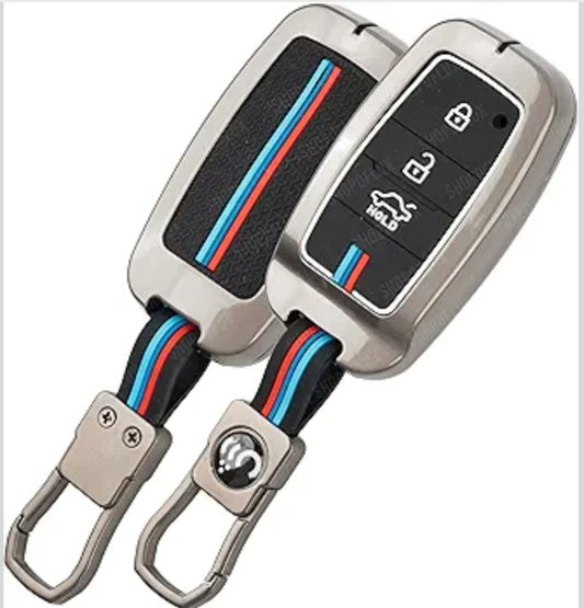 Zinc Alloy Key Cover for Kia sonet,Seltos and many more 3 button smart key