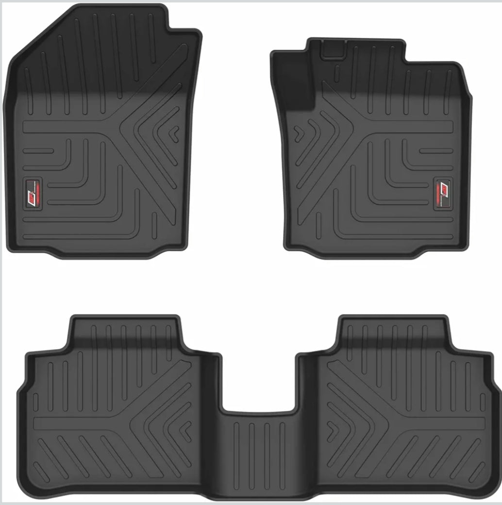 GFX Rubber Car Mat Life Long Mat Compatible For Grand Vitara/Urban Cruiser/Hyryder 2022 Onwards (Black)