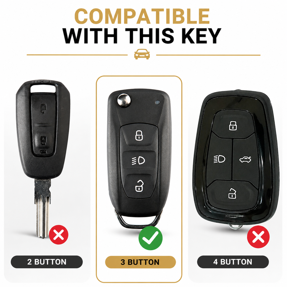 Tata 3 Button Flip Key |Premium keycover