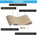 Premium Car Steering Wheel Cover [Beige cover+Beige stitching] Compatible with All Cars model