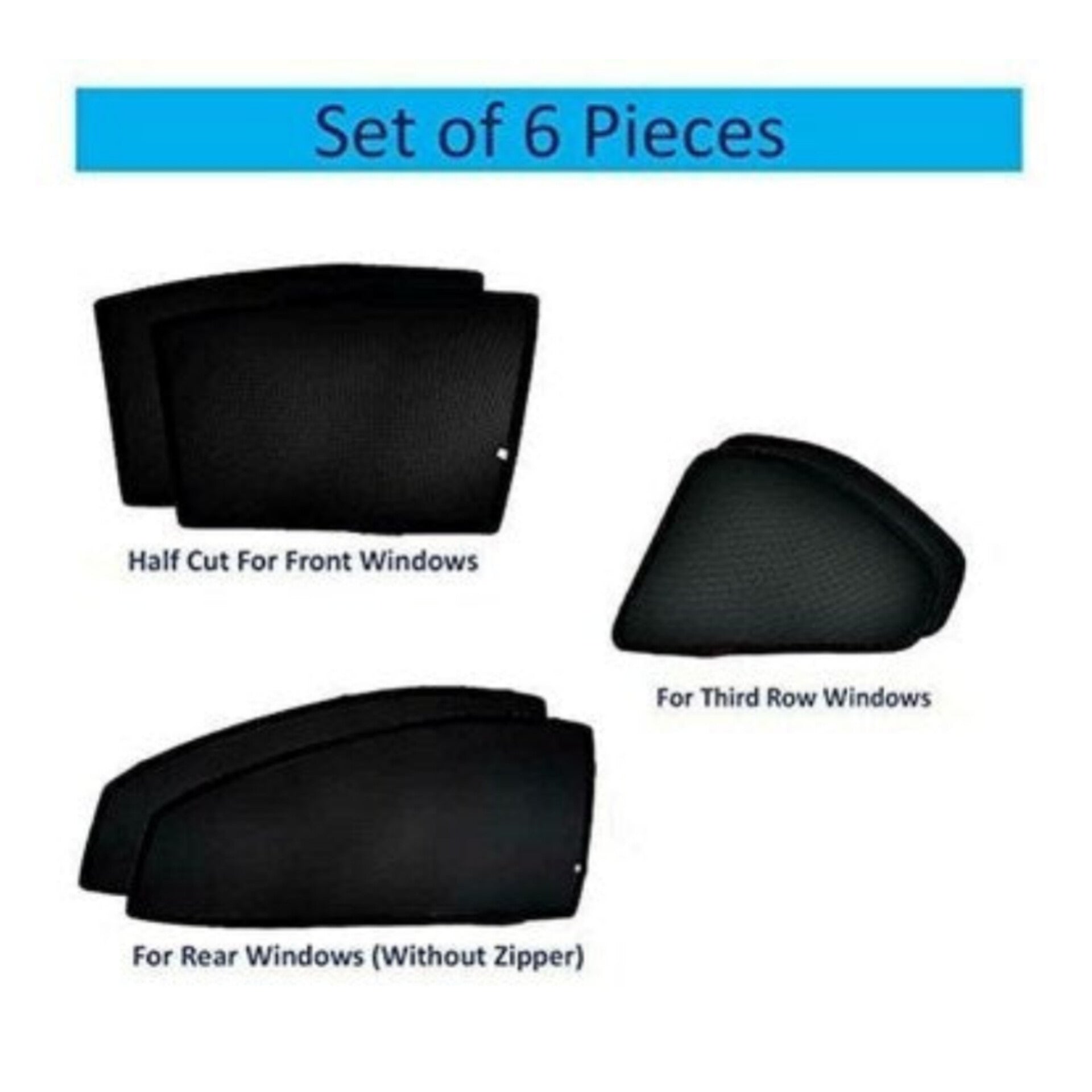 Mahindra XUV 700 |set of 6)Half Sunshades