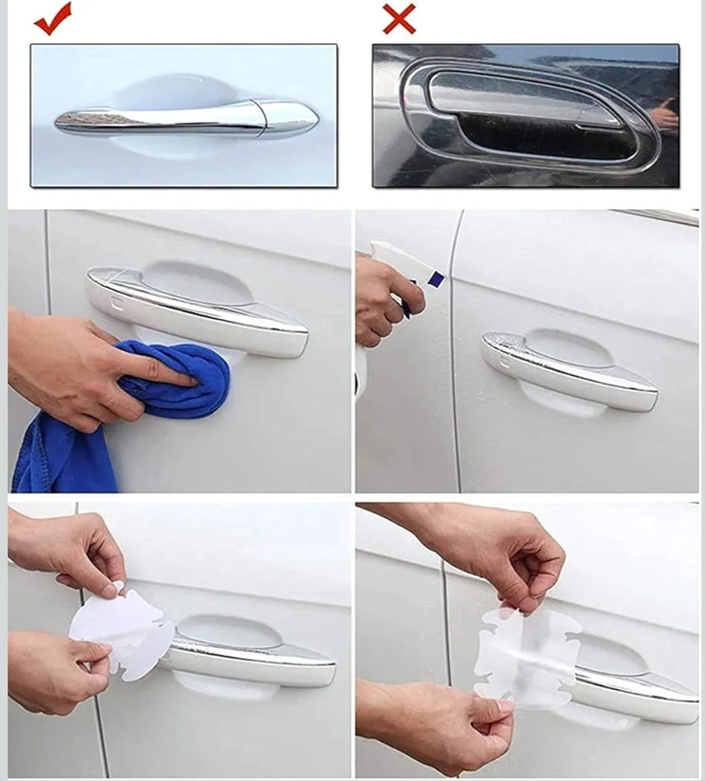 Car Door Handle Finger Guard PU | Scratch Protection Film (Set of 4 )