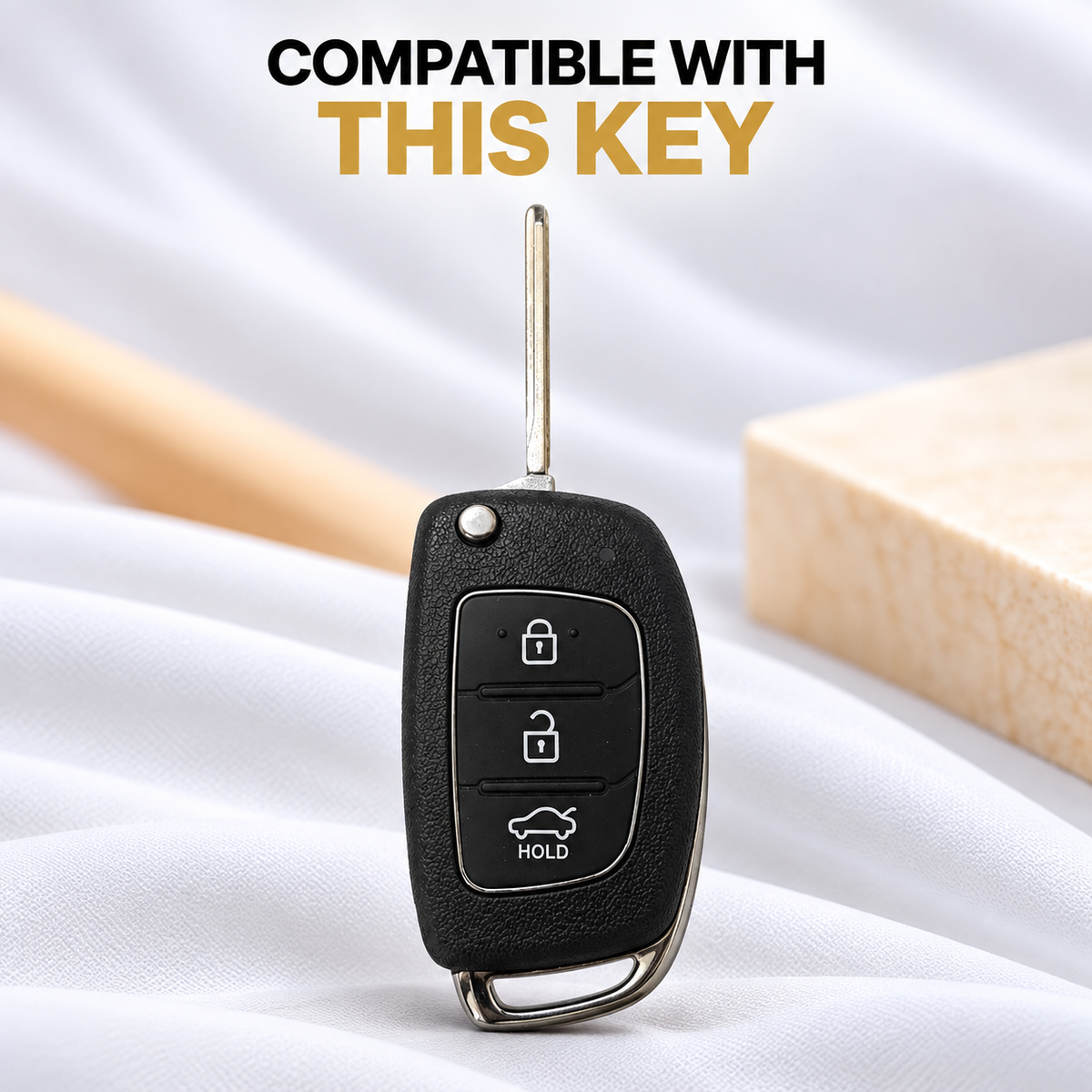 Hyundai 3 Button Flip key  premium Keycover