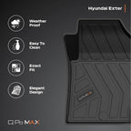 Q Po Exter (MAX) July 2023 - Present ECO TPE Car Floor Mat | Anti Slip All Weather Mats for Exter (Black)