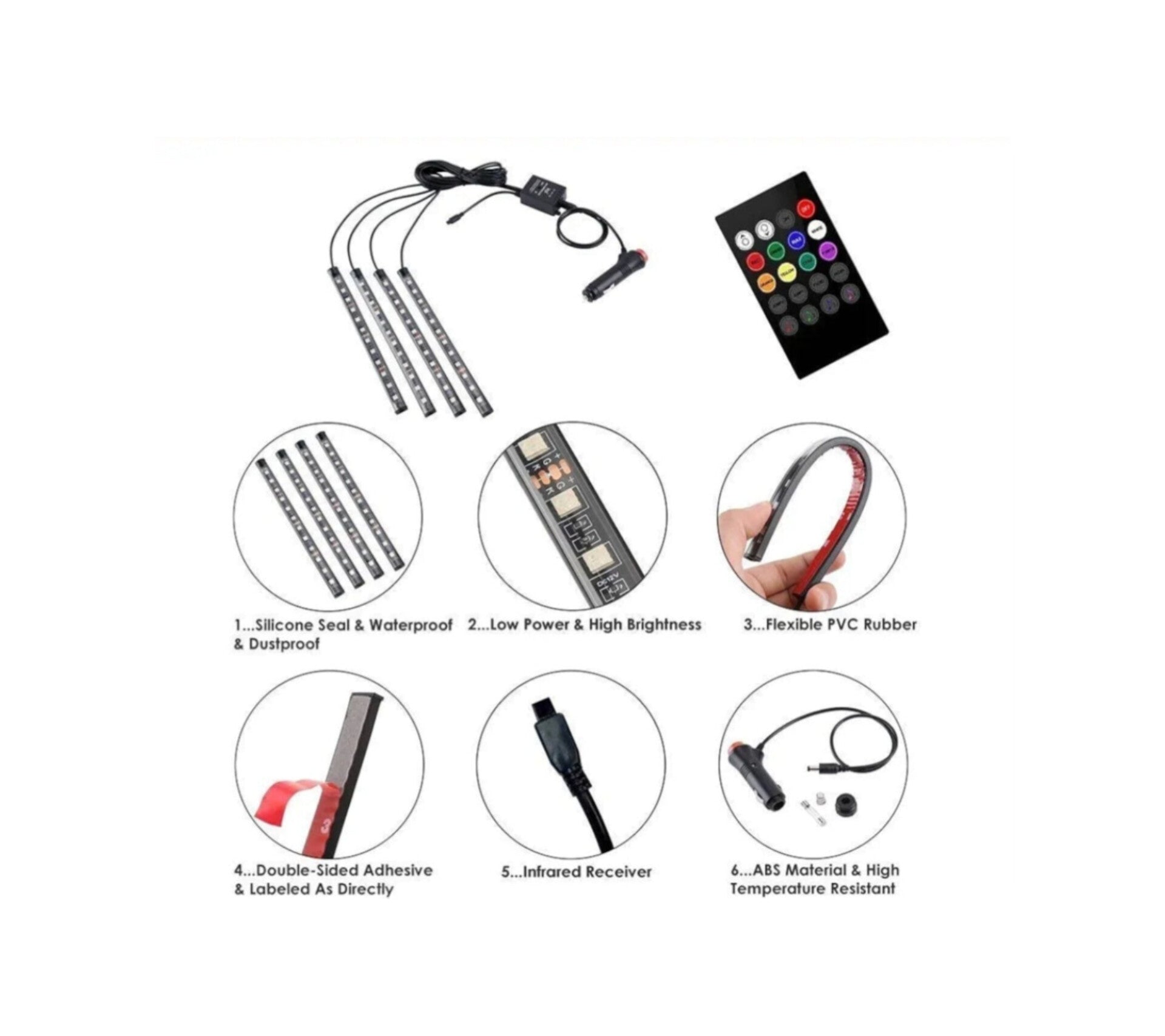 Car Interior RGB Strip Lights