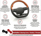 SOFT X Premium Steering Wheel cover (Black+Grey)