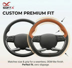 SOFT X Premium Steering Wheel cover (Black+Grey)
