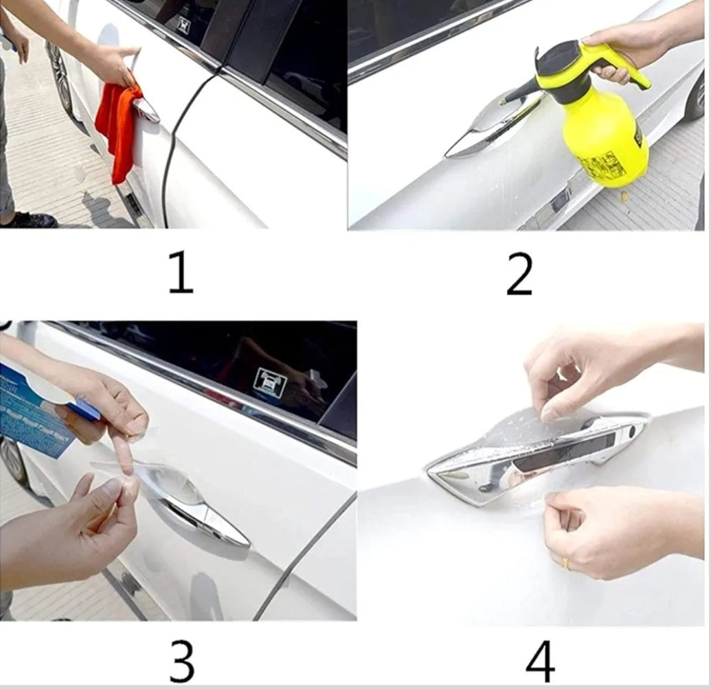Car Door Handle Finger Guard PU | Scratch Protection Film (Set of 4 )