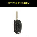 Zinc Alloy Key case for Hyundai Smart Key suitable for with Hyundai i20, Creta, Venue, Tucson,Alcazar, Verna,Xcent , Aura,Elantra, 3 Button Flip Key .