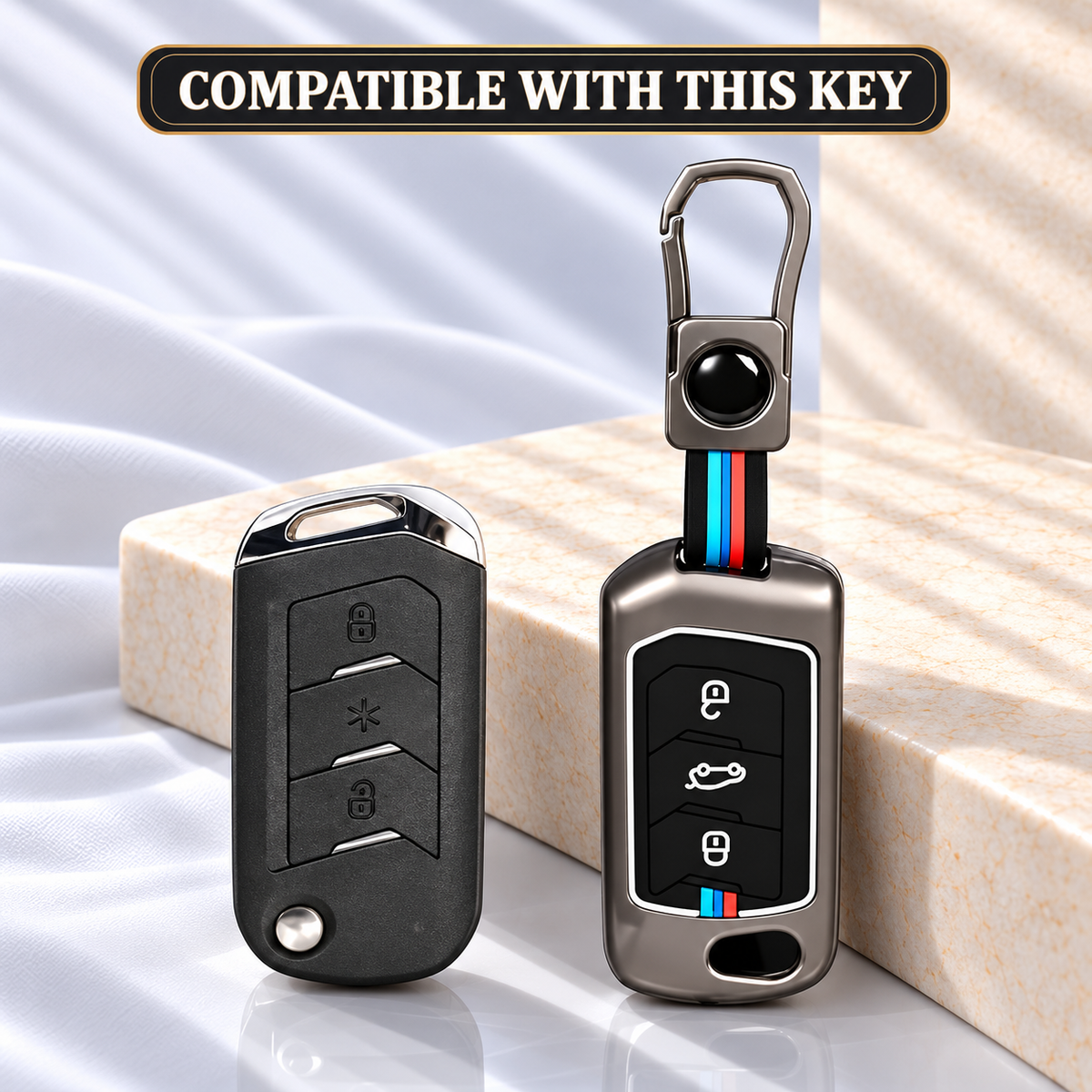 Zinc Alloy Key Cover for Mahindra.