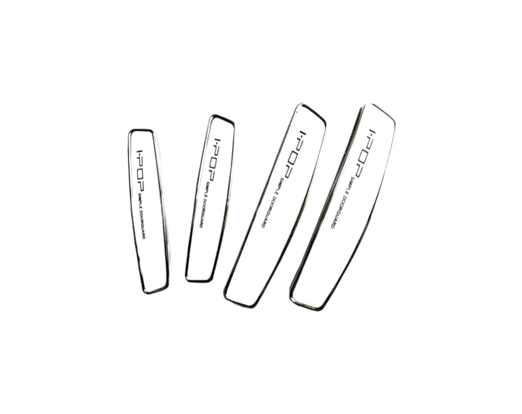 Car Door Guard Protector – Anti-Scratch & Dent Protection with Premium Chrome Finish (Set of 4) [WHITE]