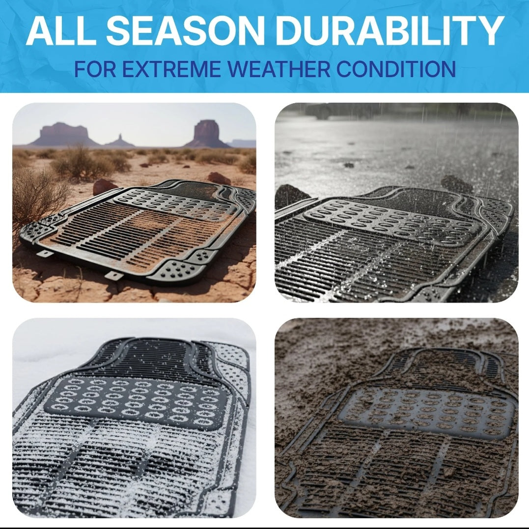 Universal All-Weather Car Floor Mats | Heavy-Duty Protection