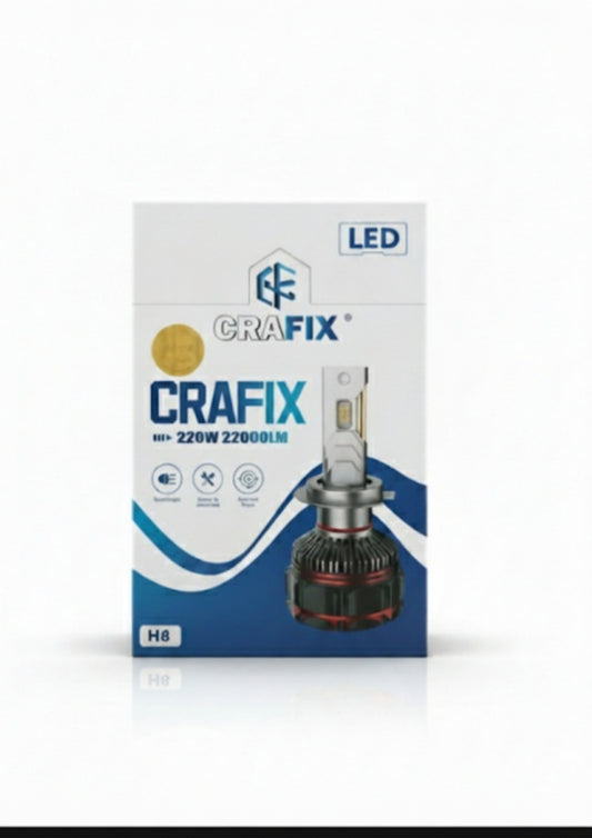 CRAFIX H8 220W HEADLAMP LED with 1 YEAR GUARANTEE