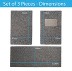 18mm Car Noodle Mat – 3 PCS Set | Heavy Duty PVC Grass Floor Mats