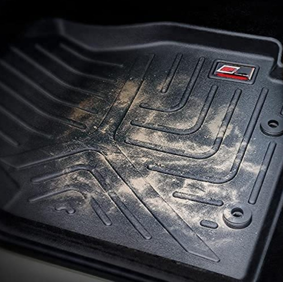 GFX Rubber Car Mat Life Long Mat Compatible For Grand Vitara/Urban Cruiser/Hyryder 2022 Onwards (Black)