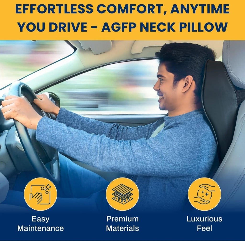 NineX Premium Memory Foam Car Neck Cushion (pack of 2 pieces)