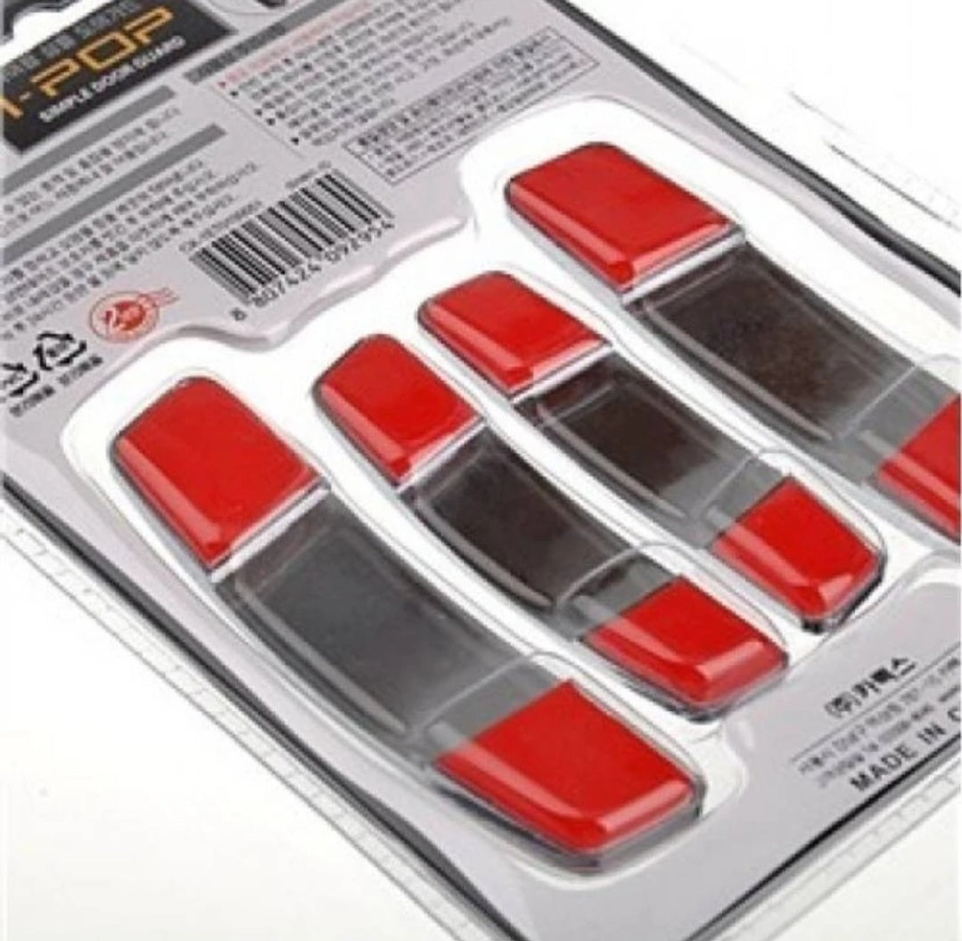 Car Door Guard Protector – Anti-Scratch & Dent Protection with Premium Chrome Finish (Set of 4) [BLACK]