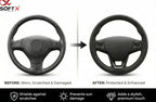 SOFT X Premium Steering Wheel cover (Black+Grey)