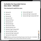 Q Po Verna (MAX) Mar 2023 - Present | ECO TPE Car Floor Mat | Anti Slip All Weather Mats for Verna (Black)