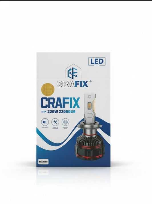 Crafix H7 led 220w with 1 year guarantee