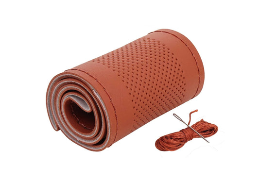 Universal Car Steering Wheel Cover- Premium Fit For All Cars [Brown with Brown Thread]