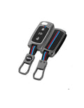 Zinc Alloy Key Cover for TATA Punch,Altroz,Nexon,harrier,Hexa and many more 3 button Flip Key