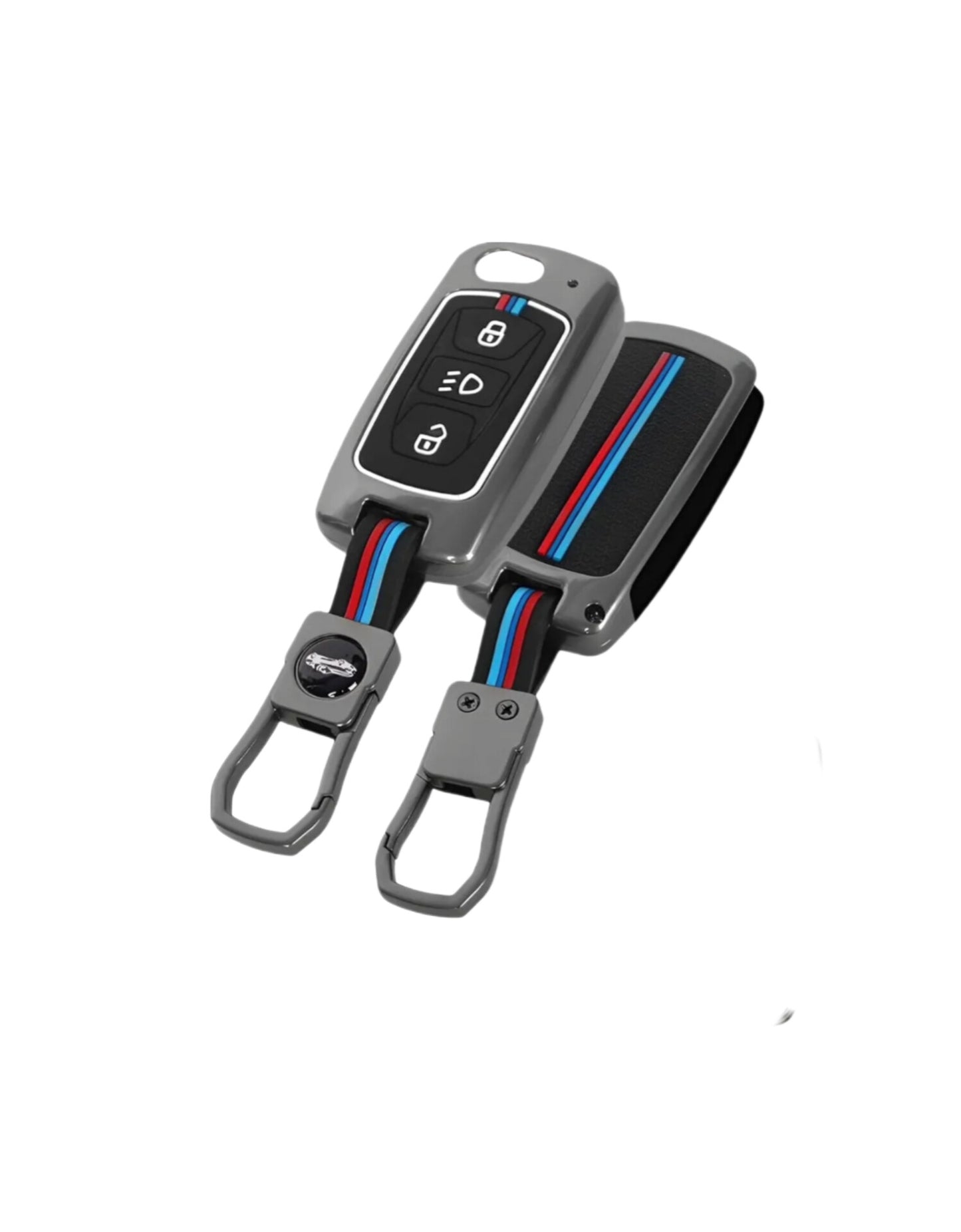 Zinc Alloy Key Cover for TATA Punch,Altroz,Nexon,harrier,Hexa and many more 3 button Flip Key